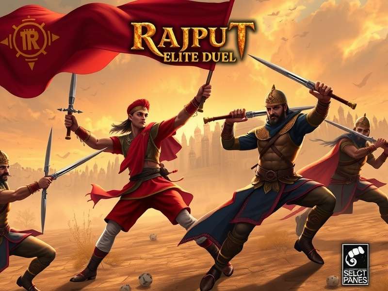 Rajput Elite Duel game artwork showing Rajput warriors in battle
